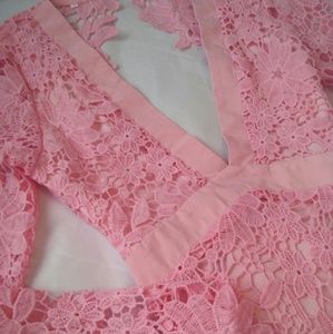 Gorgeous pink lace dress