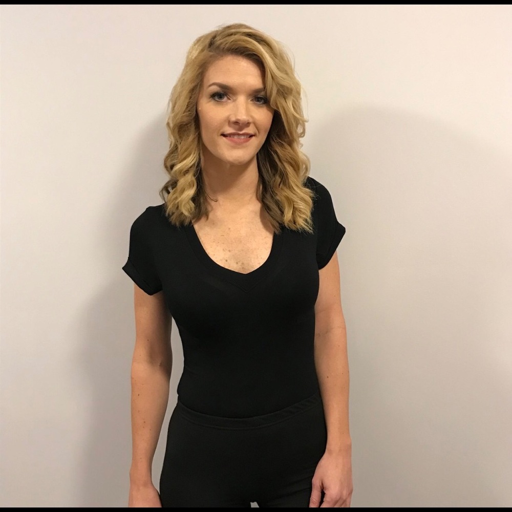 V-neck bodysuit