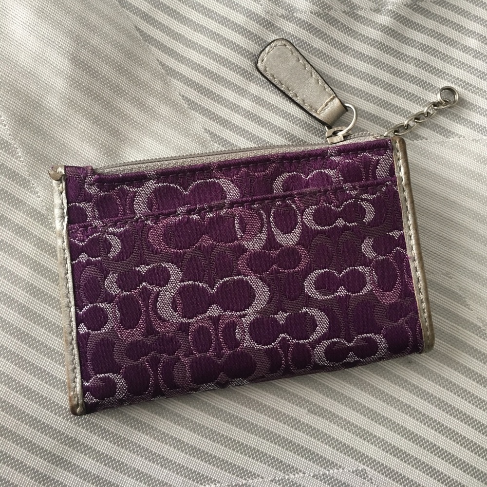 Coach keychain card holder