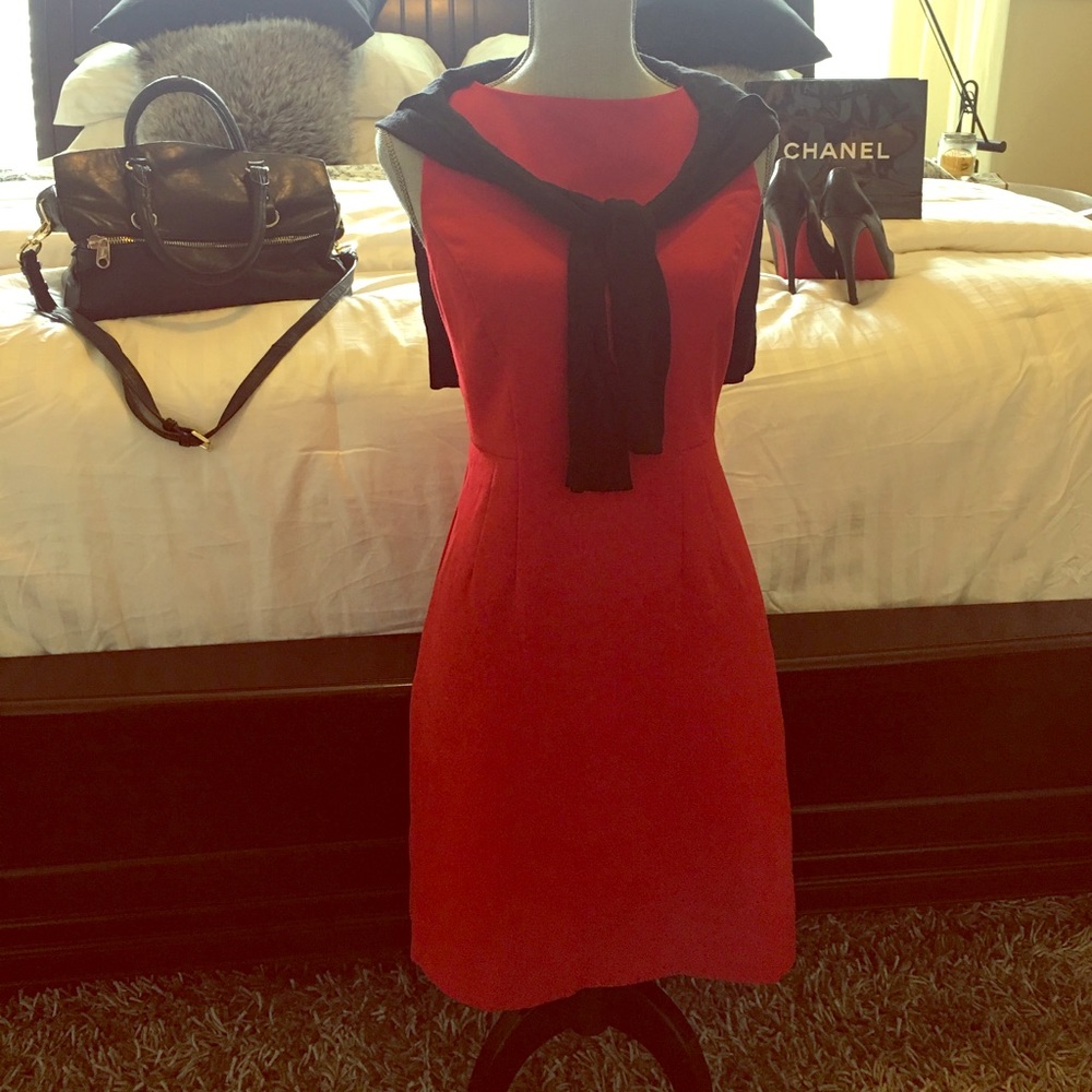 Red work dress
