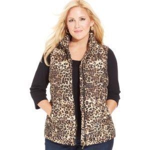 Leopard print vest