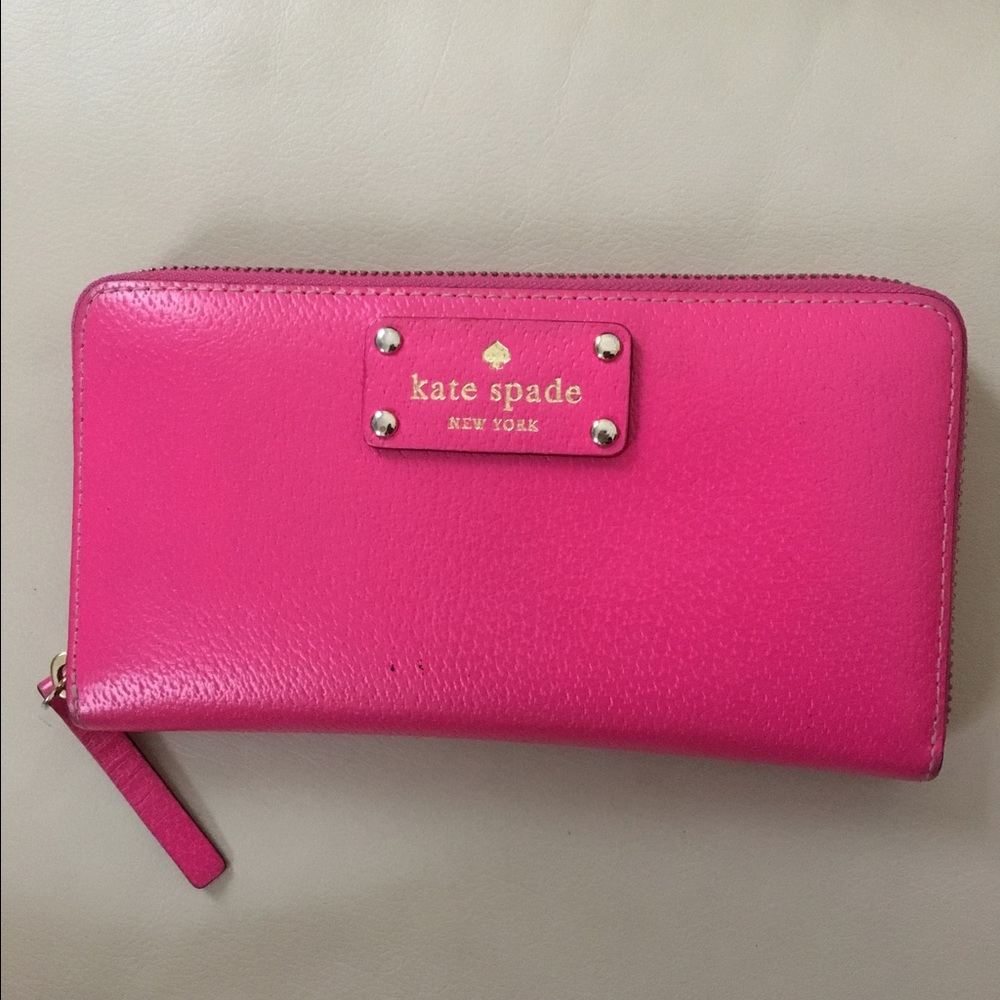 Kate Spade Wellesley Neda leather wallet pink
