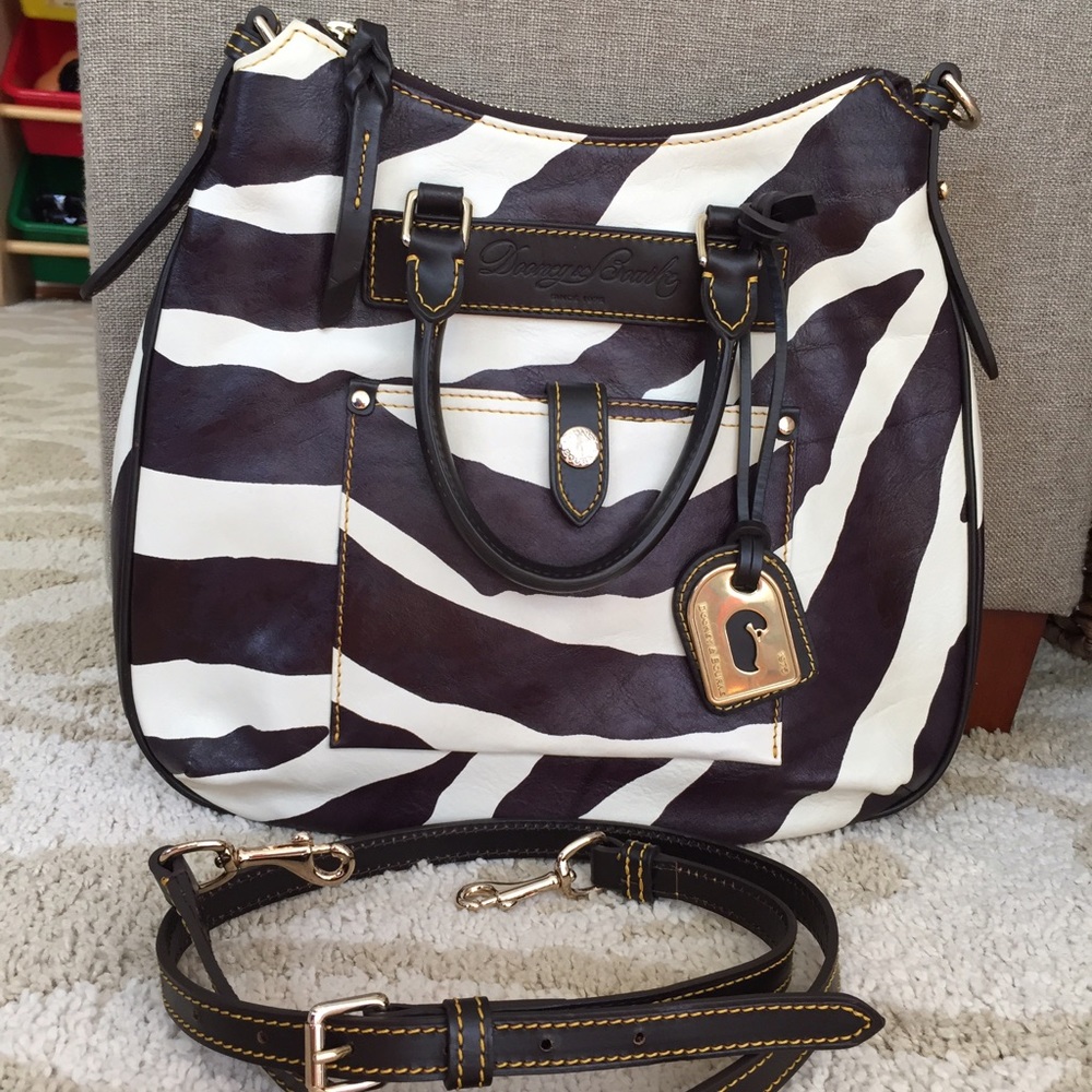 *SOLD* Dooney & Bourke Zebra Tear Drop Hobo