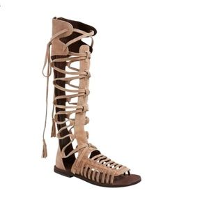 Lace up Free People Suede gladiator sandals