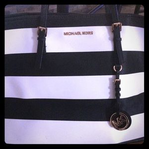 Michael Kors Black and White Tote