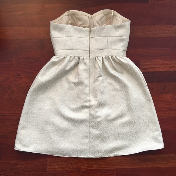 Champagne Cocktail Dress With Pockets - Picture 3 of 6