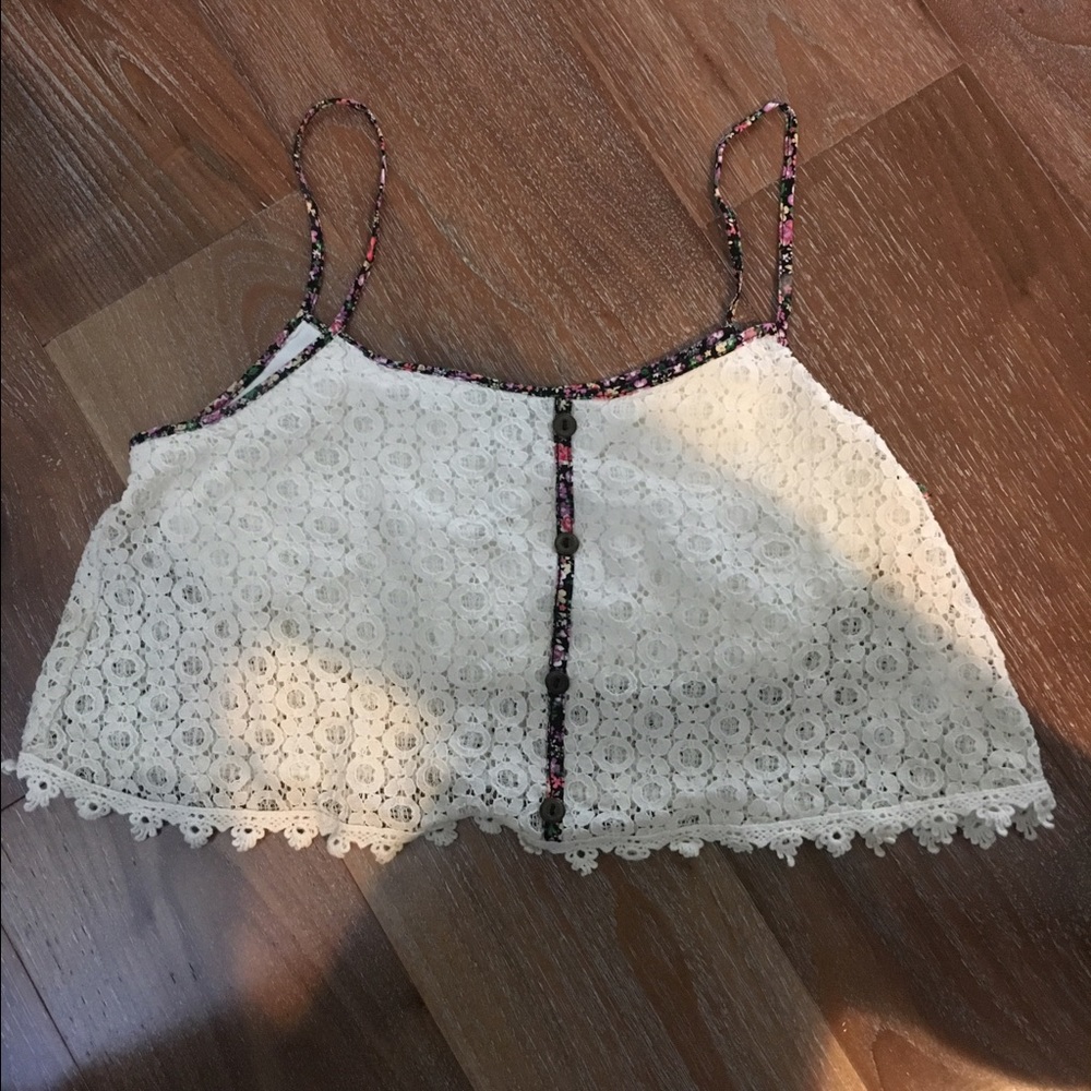 small white crop top