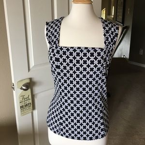 WHBM black & white tank. Size M. Soft. Cute detail