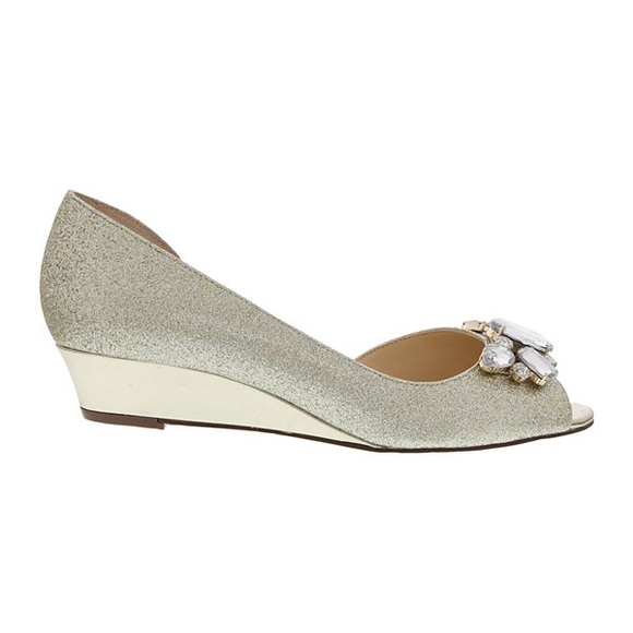 I. Miller | Rhoda Glitter Open-Toe Demi Wedges - Picture 3 of 8