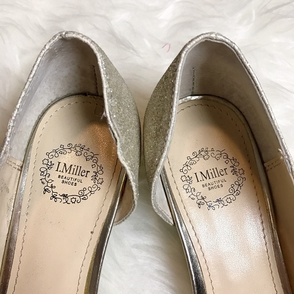 I. Miller | Rhoda Glitter Open-Toe Demi Wedges - Picture 5 of 8