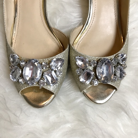 I. Miller | Rhoda Glitter Open-Toe Demi Wedges - Picture 6 of 8