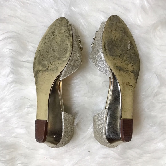 I. Miller | Rhoda Glitter Open-Toe Demi Wedges - Picture 7 of 8