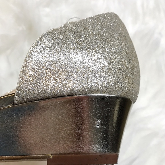 I. Miller | Rhoda Glitter Open-Toe Demi Wedges - Picture 8 of 8