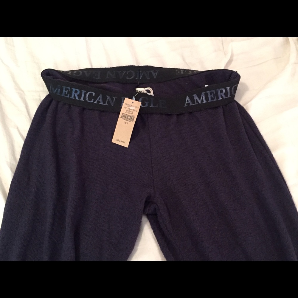 NWT American Eagle Blue Logo Joggers Sweatpants S