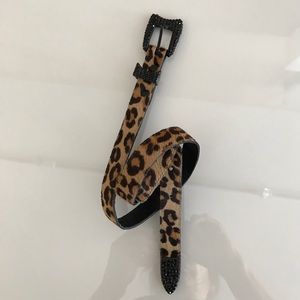 Vintage Michael Morrison leopard belt