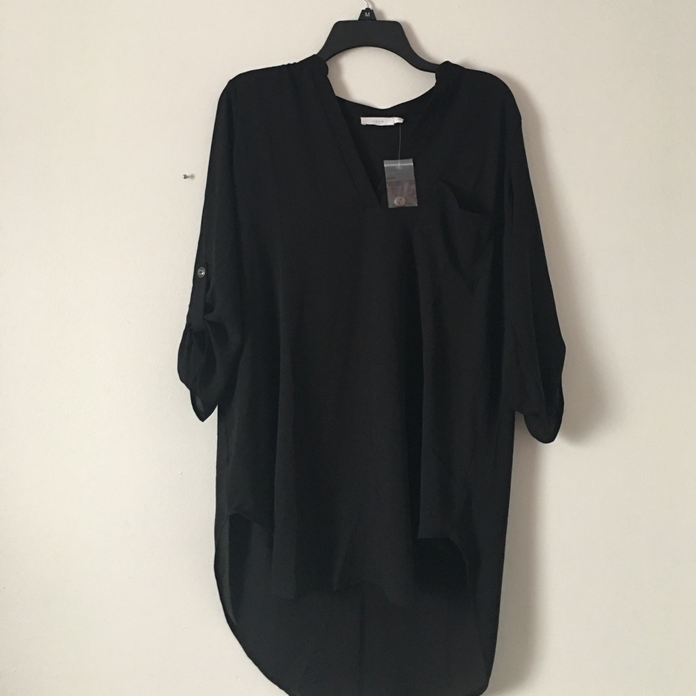 Lush silky black blouse