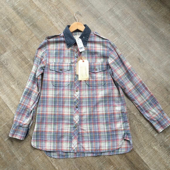 Sale! NWT! Current/Elliott plaid "perfect shirt" - Picture 2 of 4