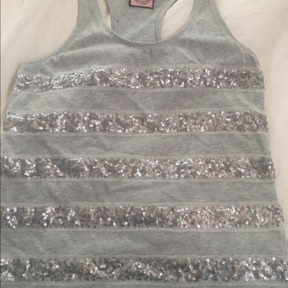 Juicy Couture ladies medium sequin striped tank