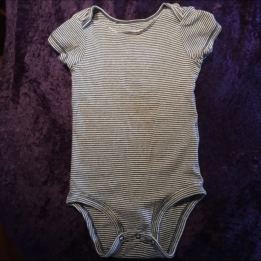 2 for $5 when bundled! 18 mo blue striped onesie