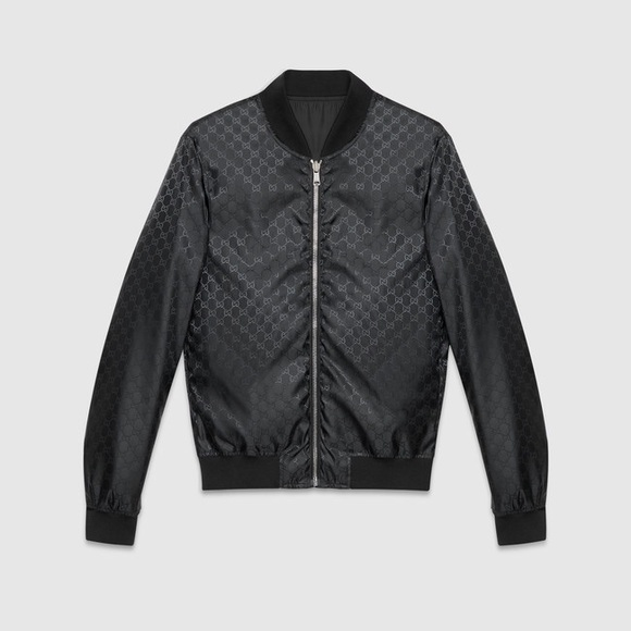 Jacquard Reversible Bomber Jacket
