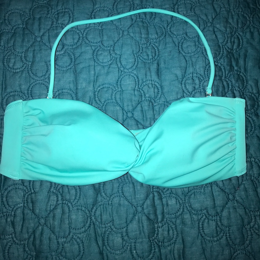 VS Pink Turquoise Bandeau Swim Top