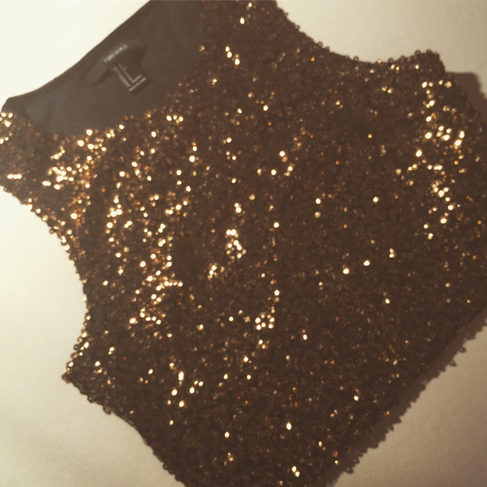 Gold Sequin Crop