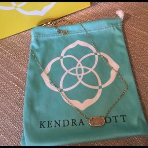 Elisa gold necklace in Iridescent Drusy