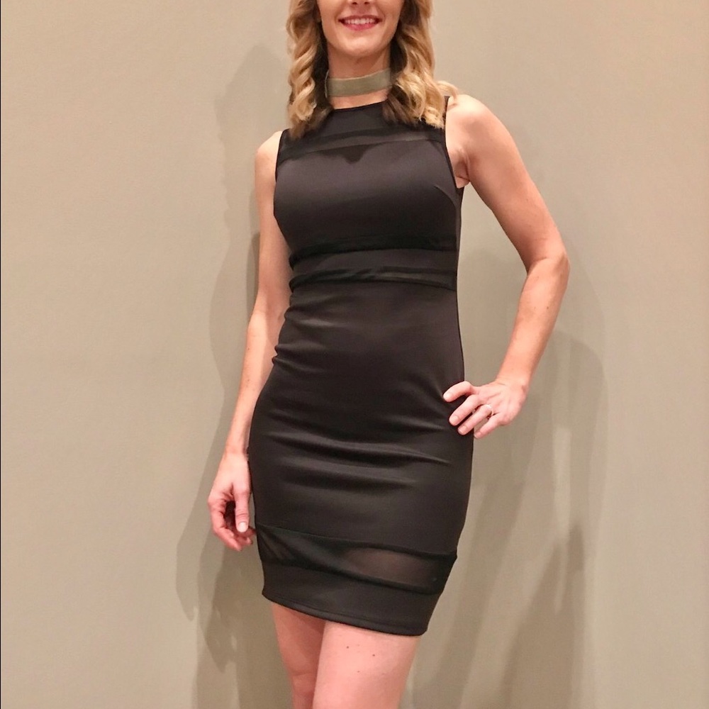 Mesh insert dress