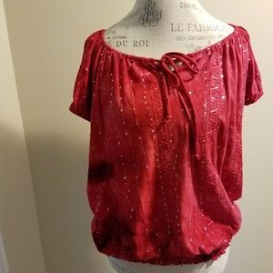 Xl red top with sequins