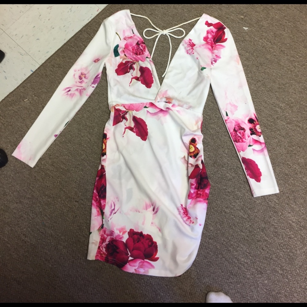 Long sleeve floral dress