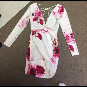 Long sleeve floral dress