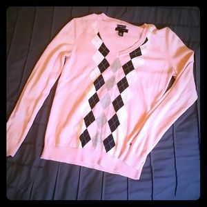 Argyle pink sweater