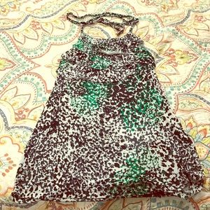 Painted pattern tie tank top.