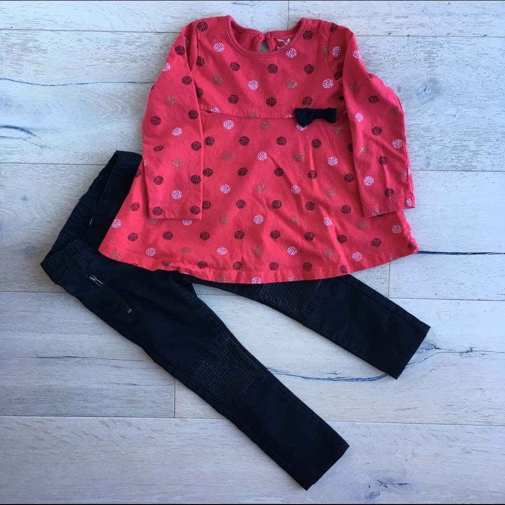 Jumping Beans Shirt and H&M Black Girls' Pants