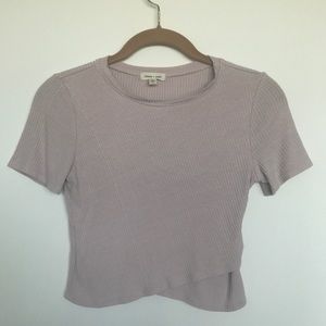 Silence + Noise Crop Top in Light Pink