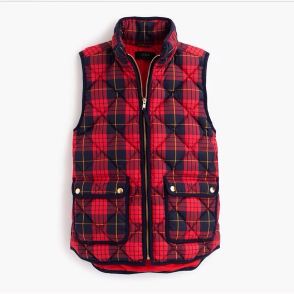 SOLD!! SALE! NWT J CREW Tartan Excursion Vest - Picture 1 of 4