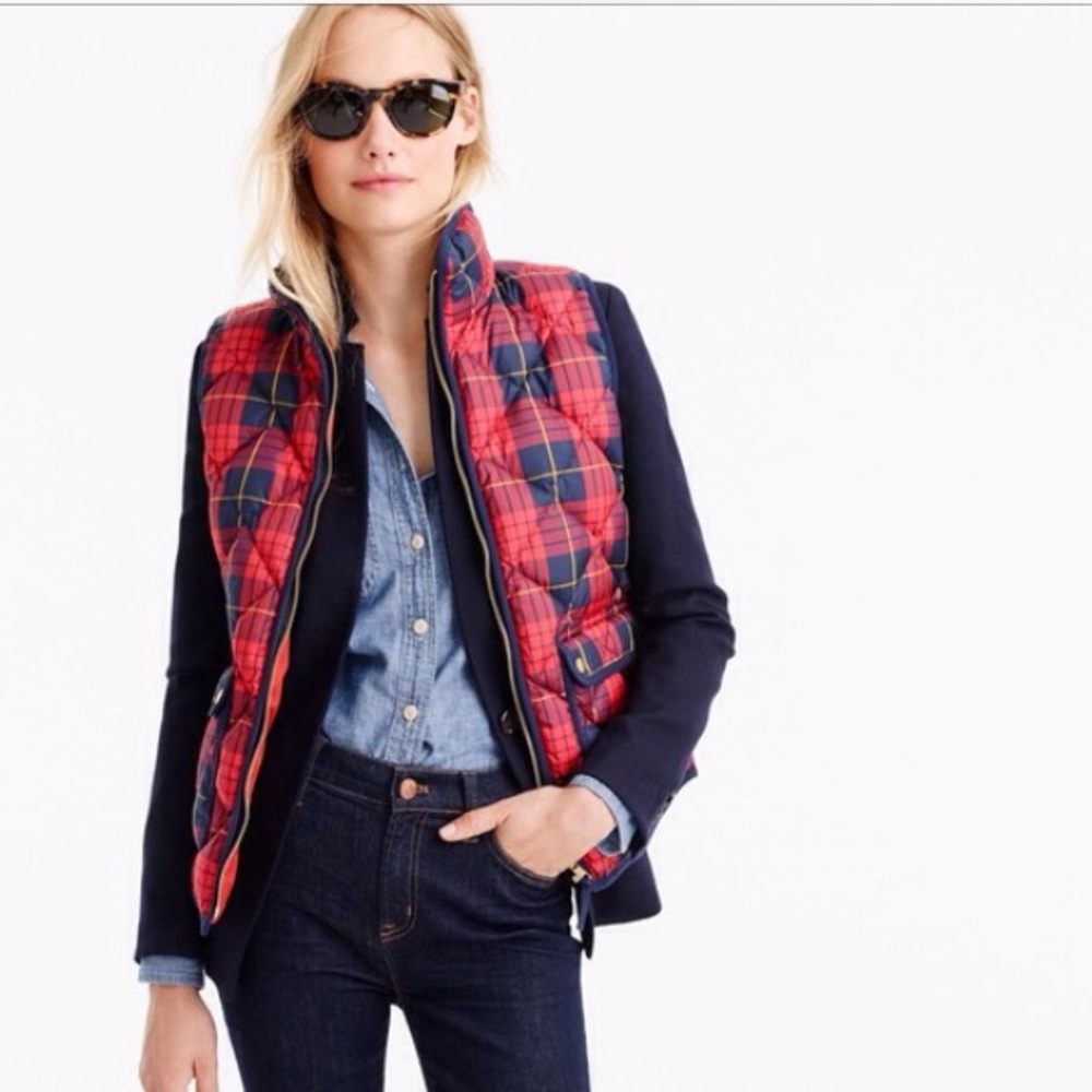 SOLD!! SALE! NWT J CREW Tartan Excursion Vest - Picture 2 of 4