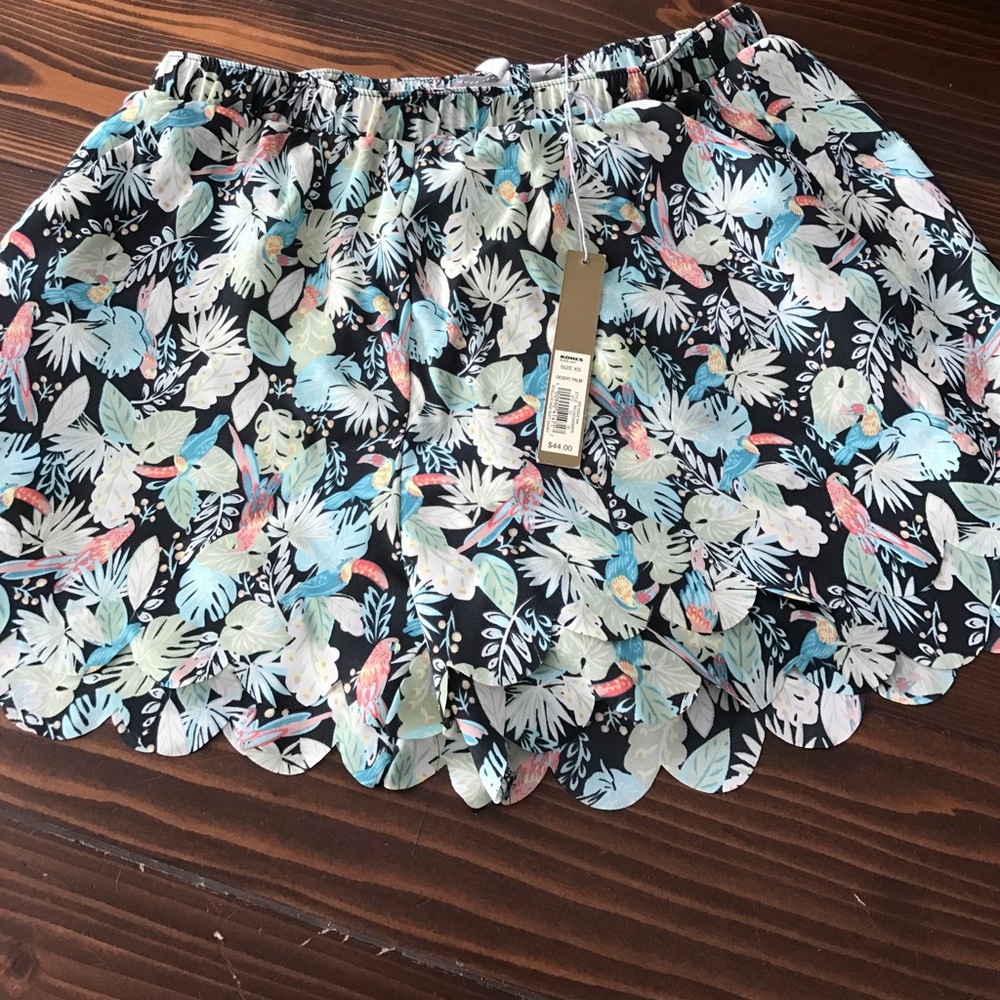 Tropical print shorts