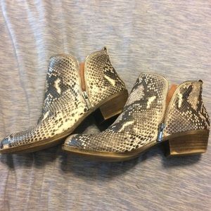 Lucky snakeskin booties