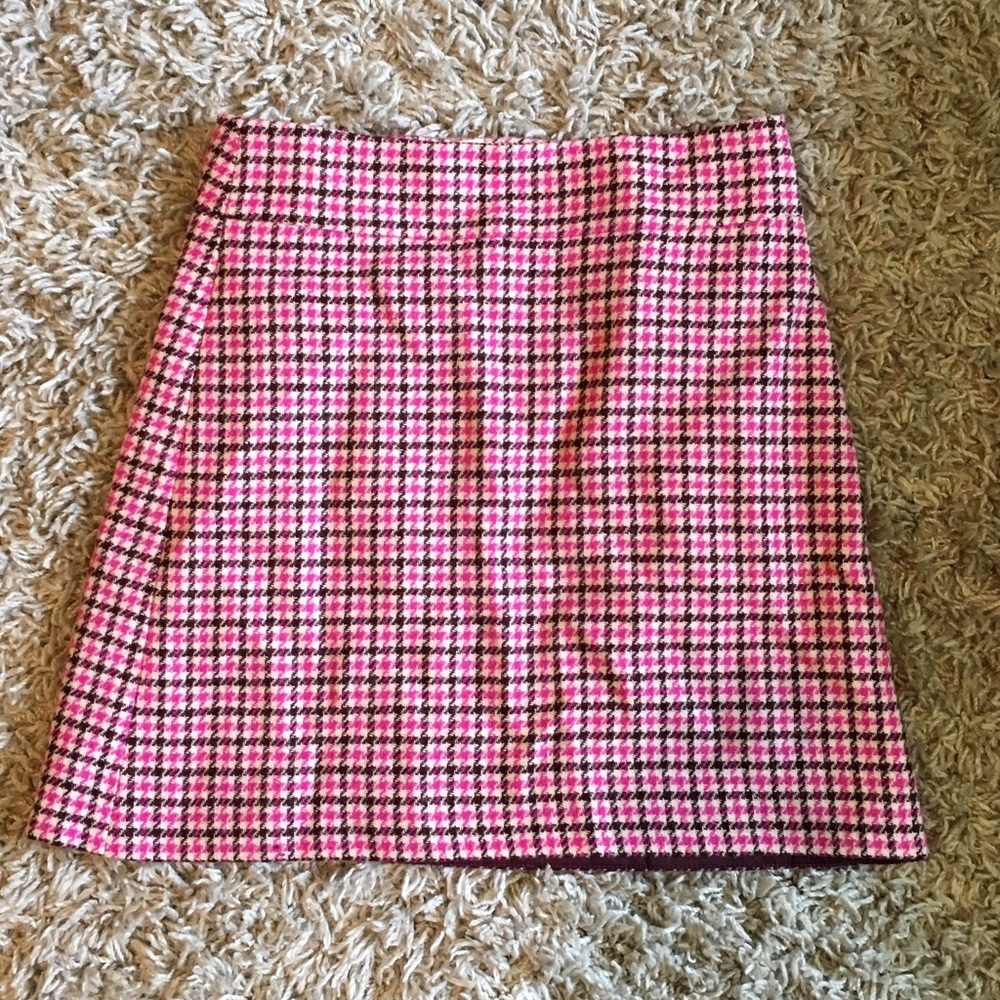 NWT J. Crew houndstooth A-line skirt