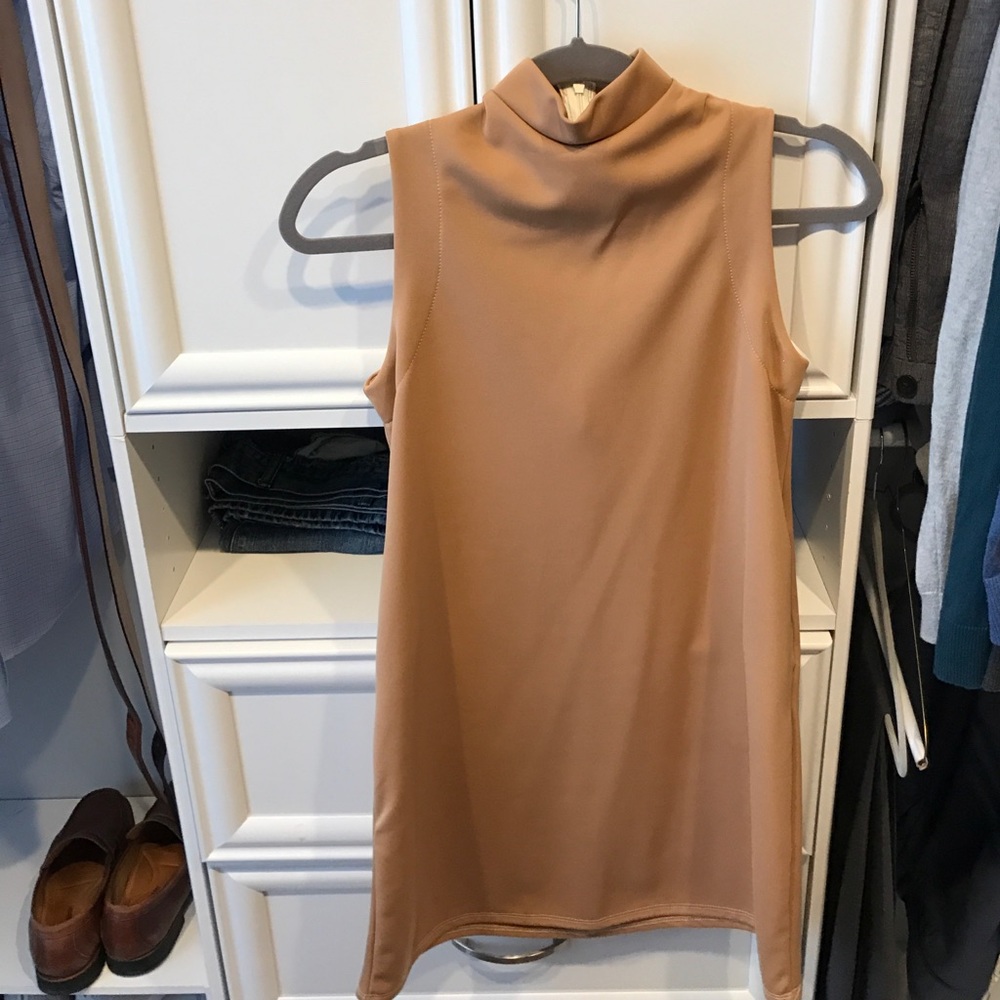 High neck mini dress