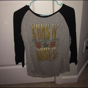 Guns and Roses Quarter Length Sleeve