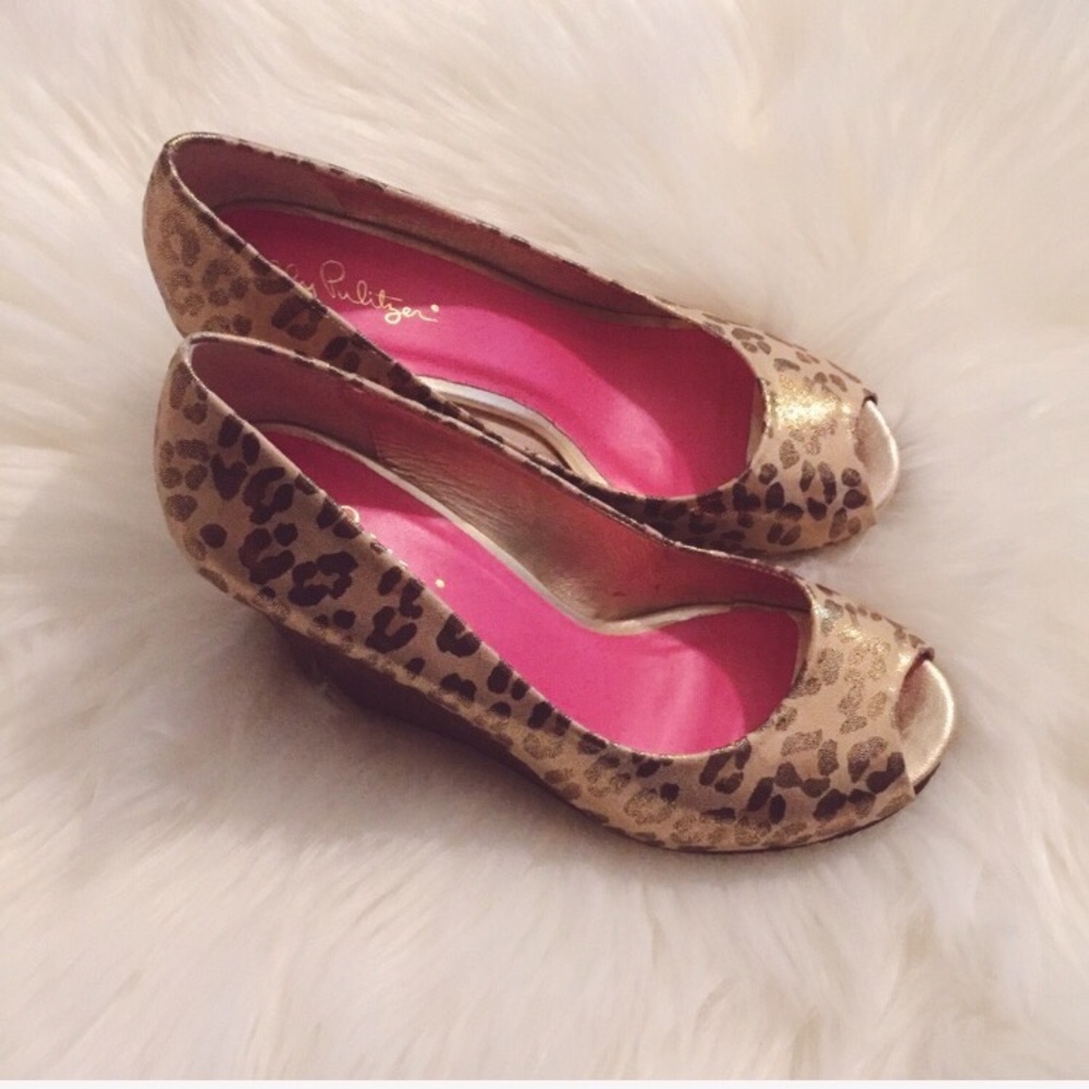 Lily Pulitzer Leopard Wedges