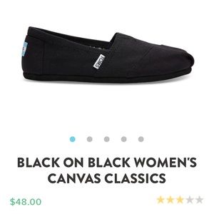 TOMS canvas black on black
