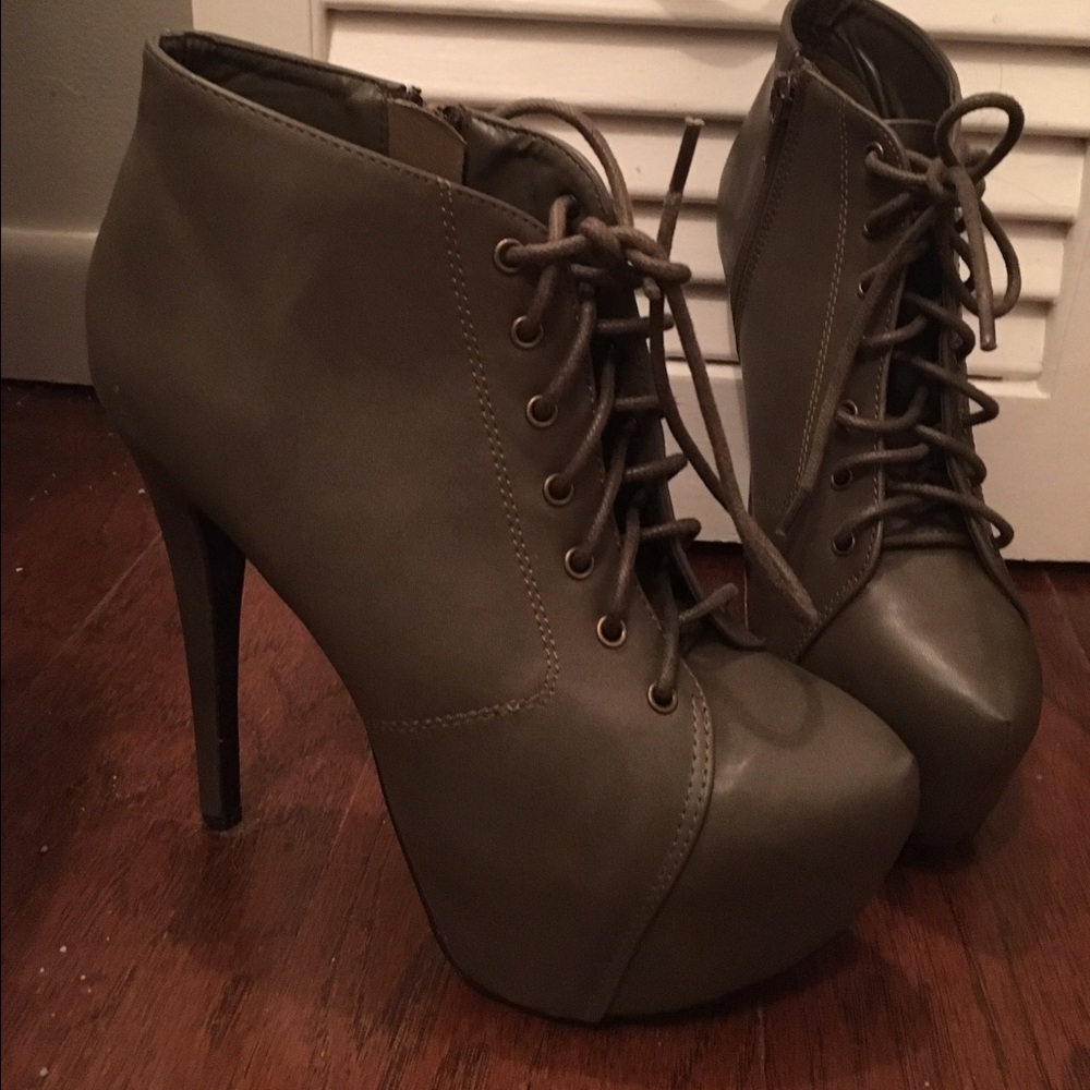 Lace up Stiletto Booties