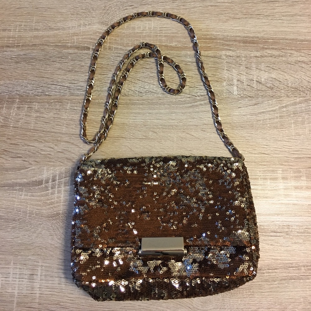 REISS Sequin Crossbody Bag