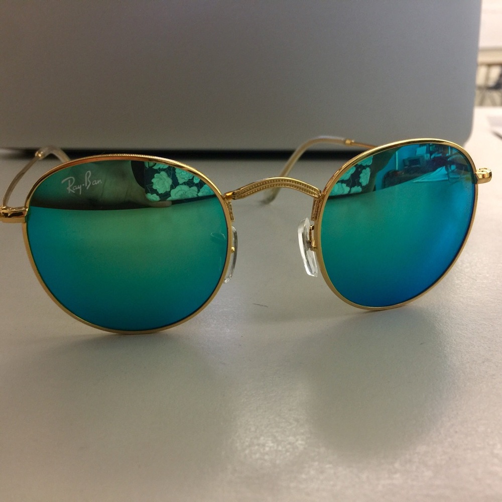 BRAND NEW RAY BAN ROUND FLASH LENSES