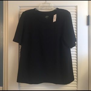 NWT LOFT Black Textured Top