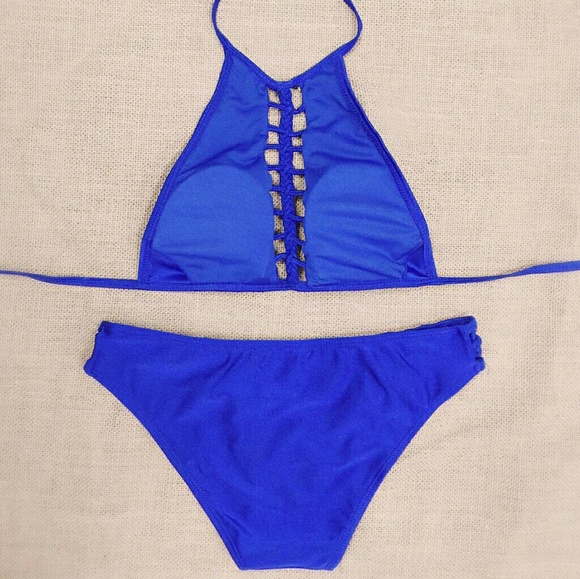 *LAST ONE* Cut Out Braid Halter Bikini - Picture 6 of 8