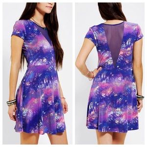 Kimchi Blue Printed Mesh Skater Dress
